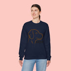 Dog Mom Crewneck Sweatshirt – Minimalist Labrador Outline
