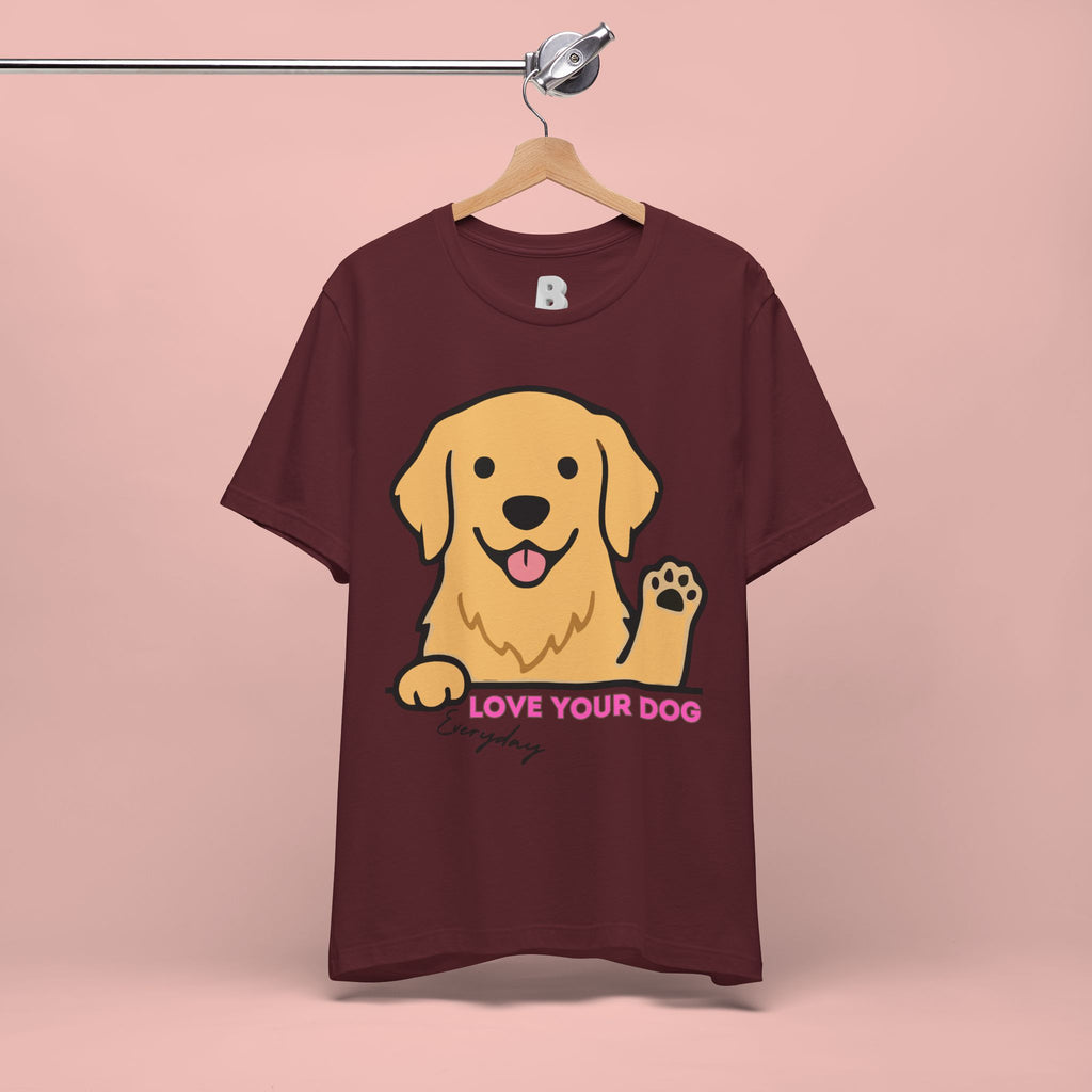 Love Your Dog Tee — Cute Golden Retriever Graphic T-Shirt