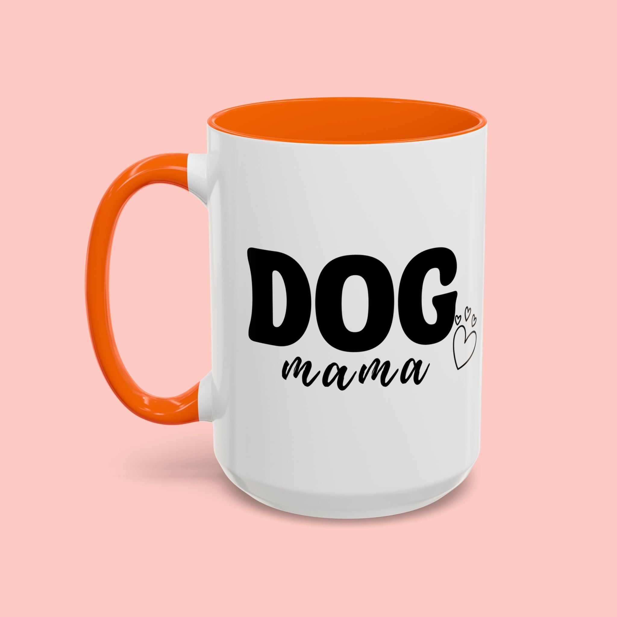 Dog Mama Accent Coffee Mug — Cute Black & White Pet Lover Gift (11/15oz)