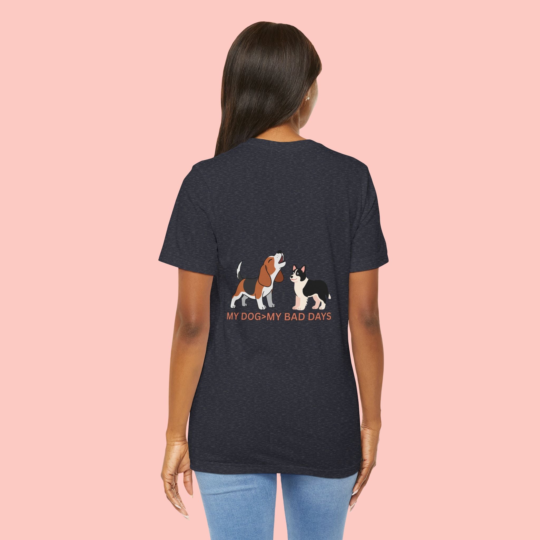 My Dog, My Bad Days T-Shirt — Cute Beagle & Husky Rescue Tee for Dog Lovers