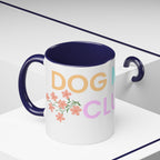 Dog Mom Club Accent Coffee Mug – Colorful Paw Print 11/15oz
