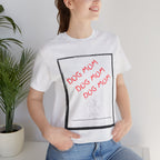 Dog Mom Graphic Tee — 'Dog Mom Dog Mom Dog Mom' Casual Pet Lover T-Shirt