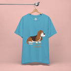 Dog Mom T‑Shirt — Cute Basset Hound I Love My Dog Mom Tee