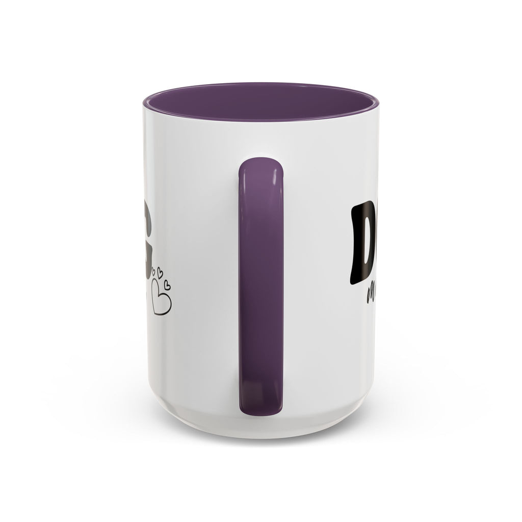 Dog Mama Accent Coffee Mug — Cute Black & White Pet Lover Gift (11/15oz)