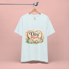 Dog Mom T-Shirt – Floral Paw Heart Graphic Tee