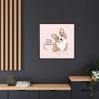 Framed Canvas Print — "First My Dog, Then Everything Else" Corgi Wall Art
