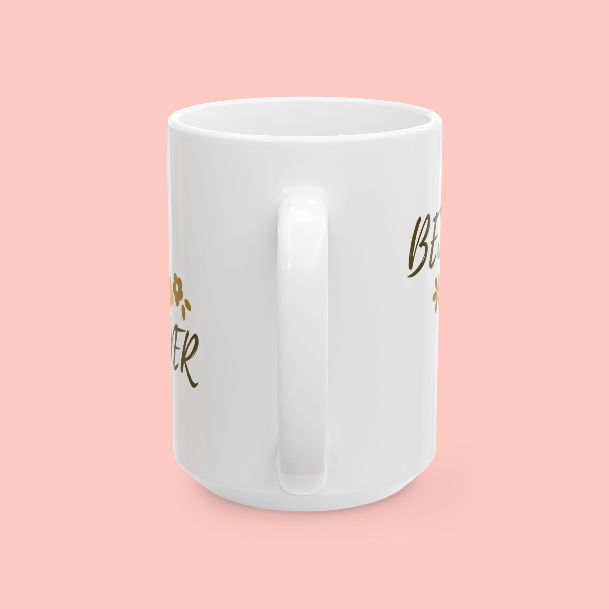Dog Mom Ceramic Mug — 'Best Dog Mom Ever' Gold Script Coffee Cup (11oz & 15oz)