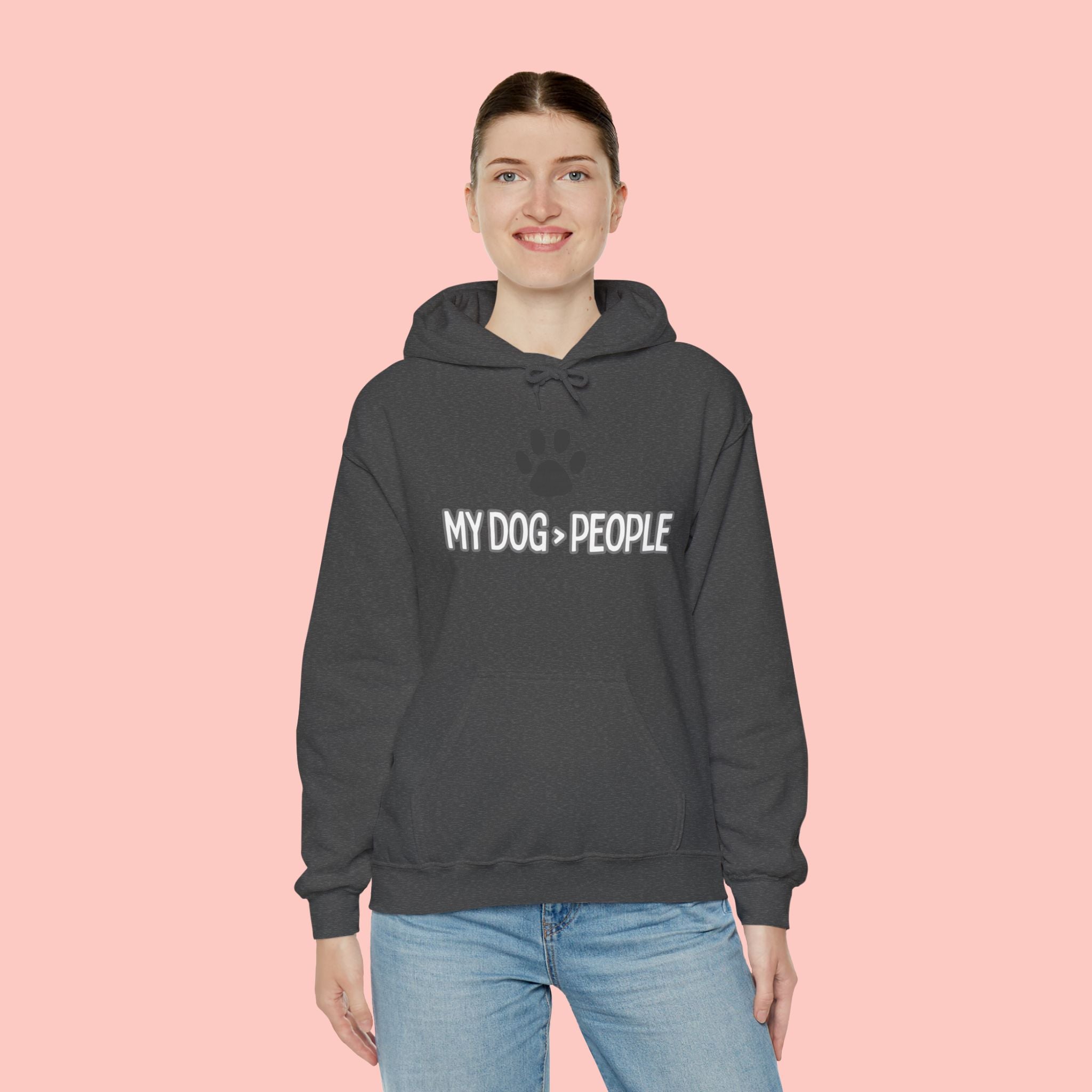My Dog People Hoodie — Paw Print Graphic Dog Lover Sweatshirt