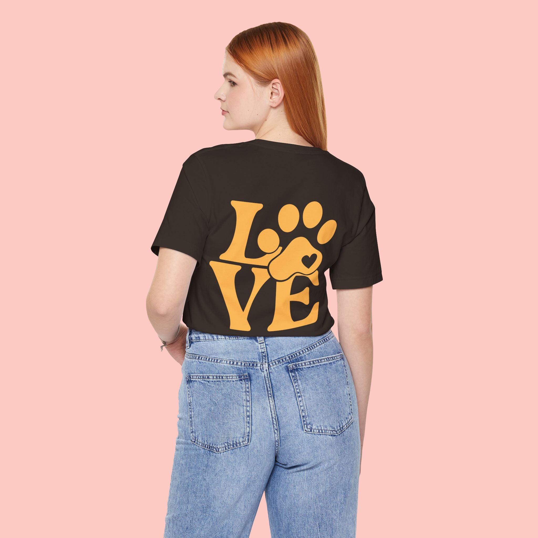Love Paw Graphic Tee — Pet Lover T‑Shirt (LOVE with Paw Print)