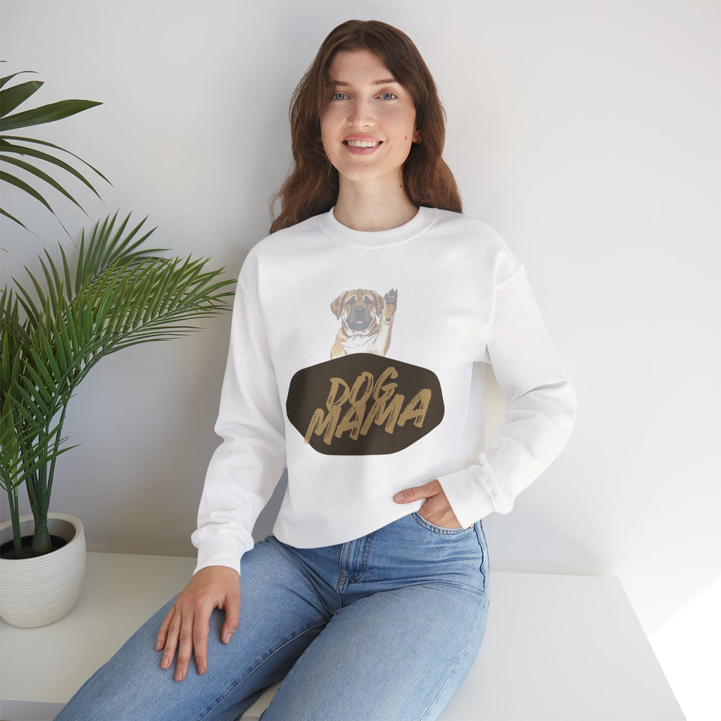 Dog Mama Crewneck Sweatshirt — Cute Puppy Graphic Pullover for Dog Lovers