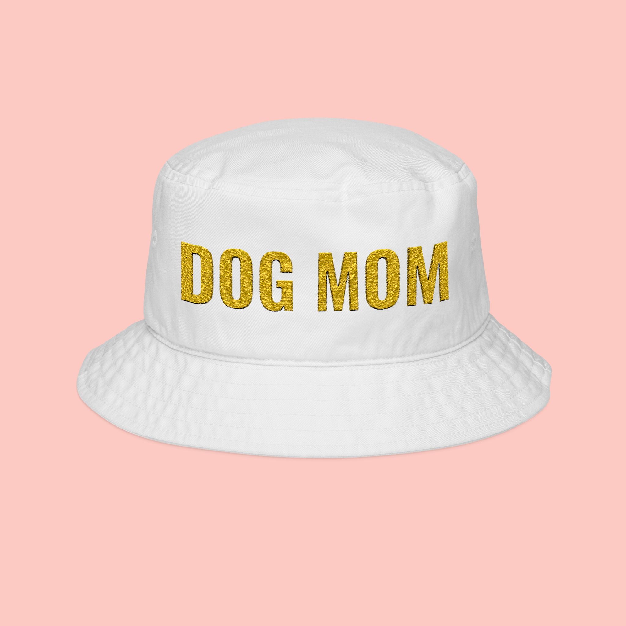 Dog Mom Embroidered Bucket Hat — Casual Pet Lover Sun Hat