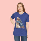 Cuddles Over Everything Tee — Boy Hugging Dog Animal Lover T-Shirt