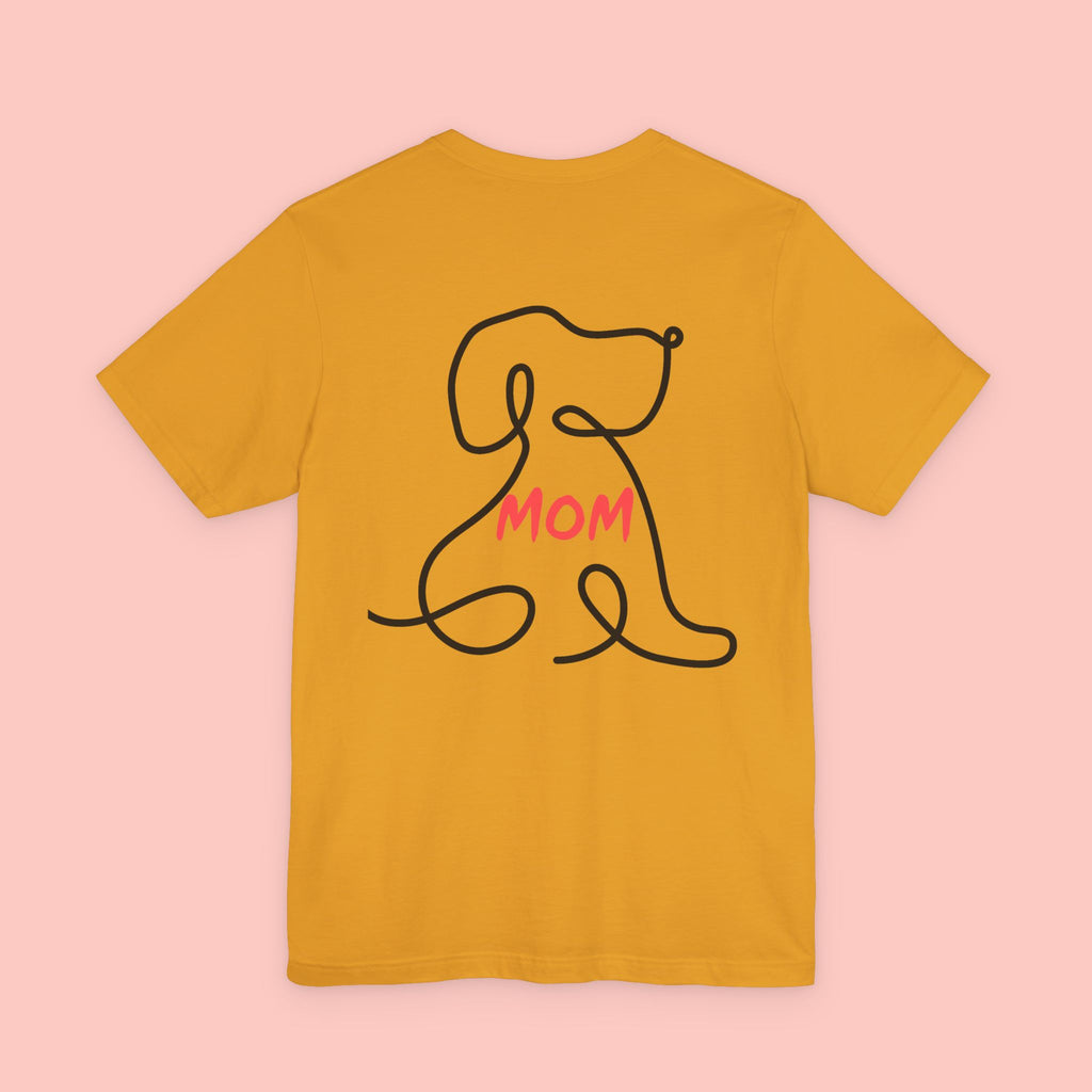 Mom Dog Line Art Tee — Mother's Day Pet Mom T‑Shirt