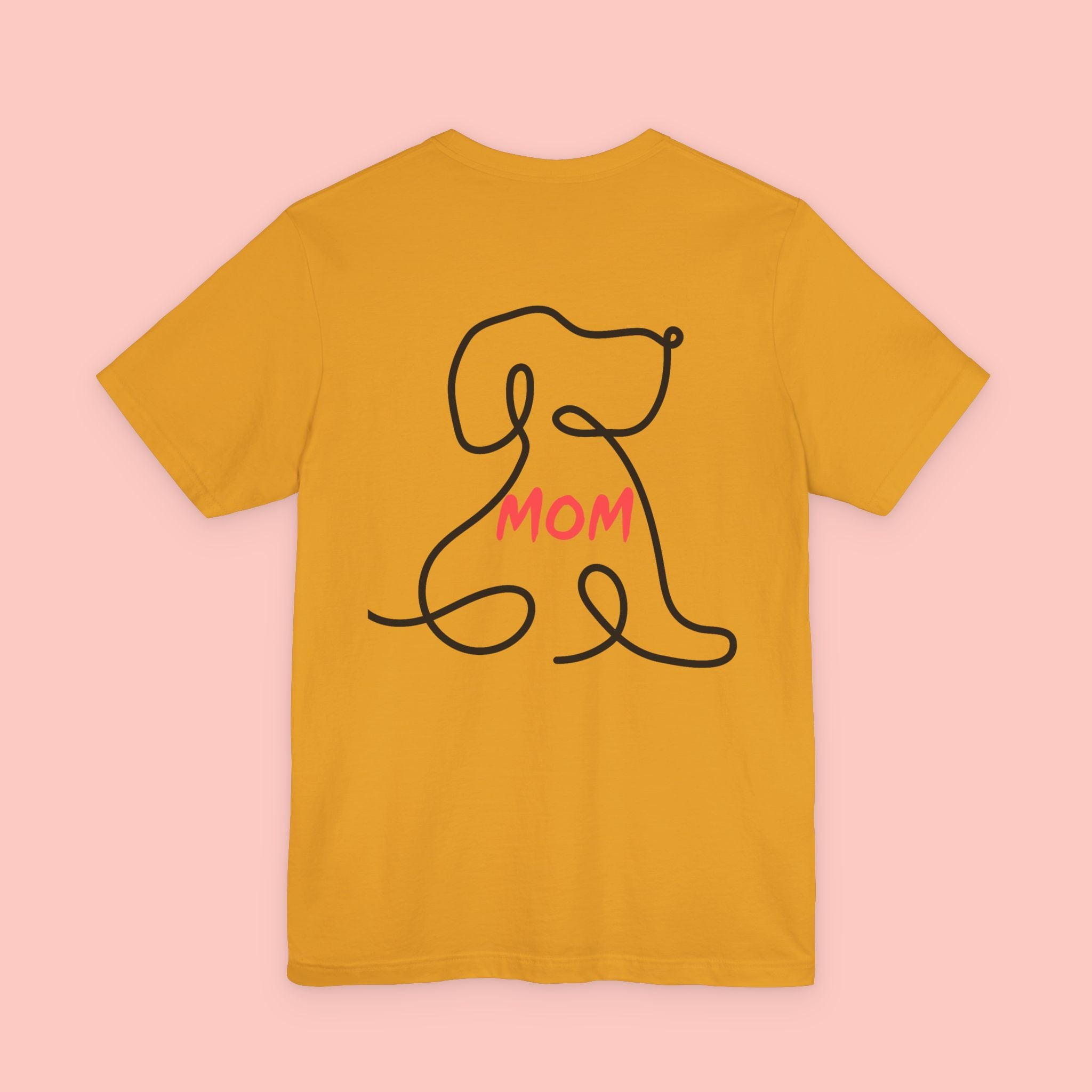 Mom Dog Line Art Tee — Mother's Day Pet Mom T‑Shirt