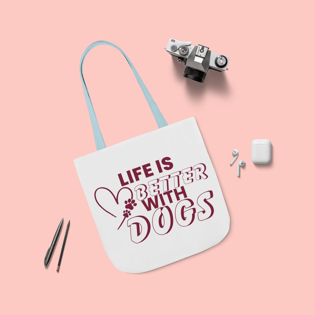 Life Is Better With Dogs Canvas Tote Bag