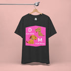 Dog Mom T-Shirt — Cute Pink "D for Dog, M for Mom" Graphic Tee