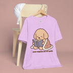 Paw Prints On My Soul T‑Shirt — Cute Reading Puppy Graphic Tee