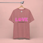 Love Dog Mom T-Shirt — Pink Paw Graphic Tee
