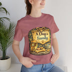 A Dog Is Family T-Shirt - Vintage Pet Lover Tee