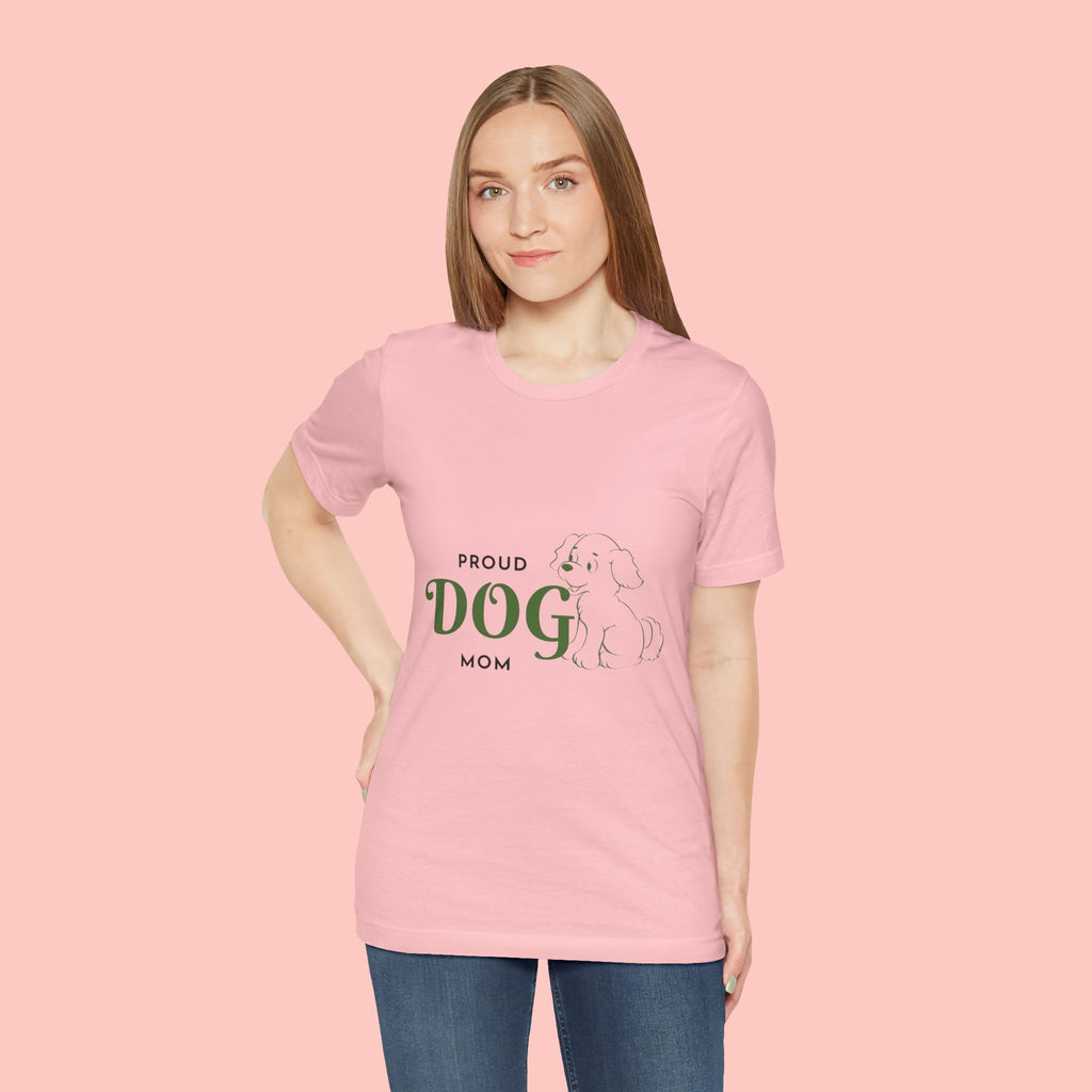 Proud Dog Mom T-Shirt – Cute Paw Print & Puppy Graphic Tee