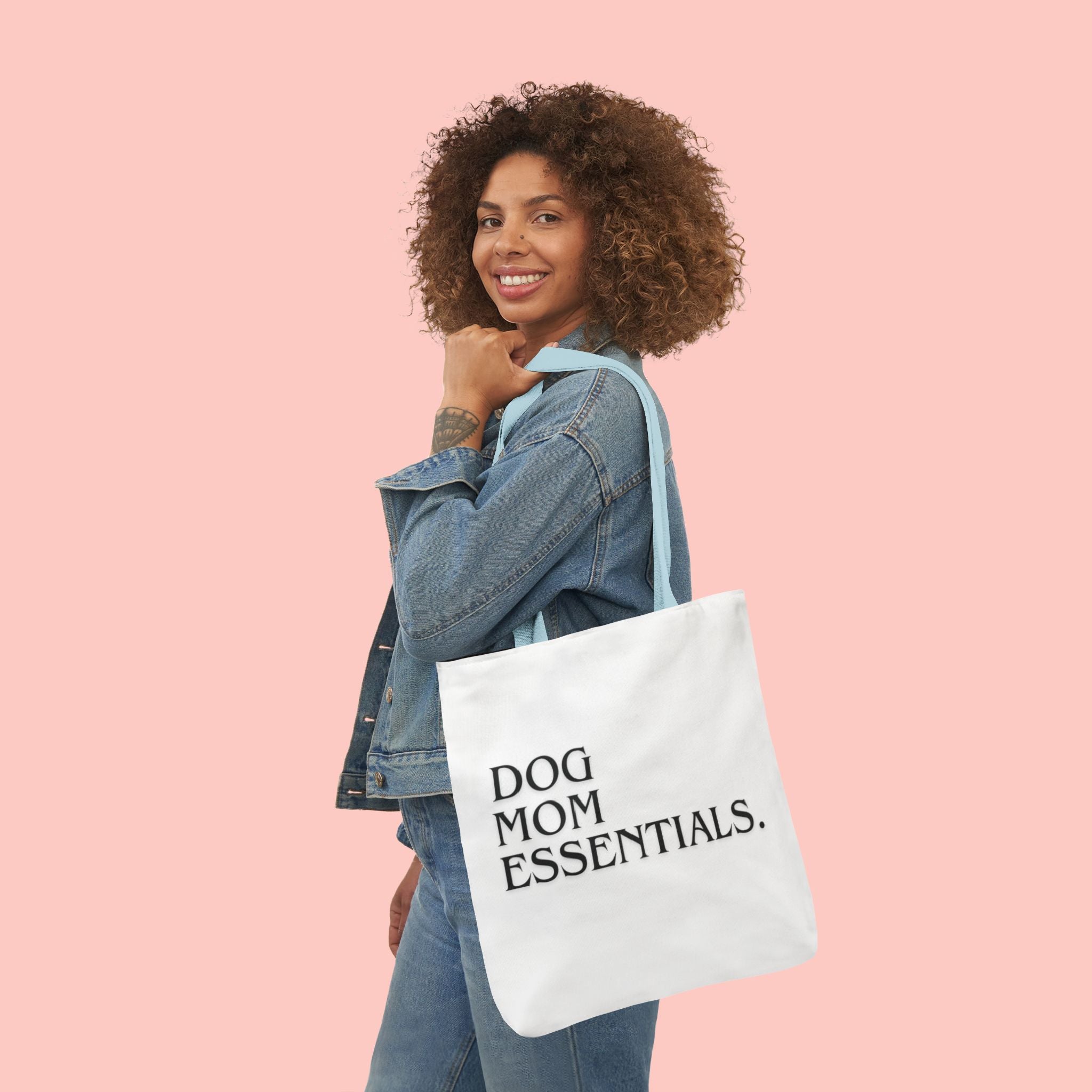Dog Mom Essentials Canvas Tote — Funny Dog Mom Gift Tote Bag