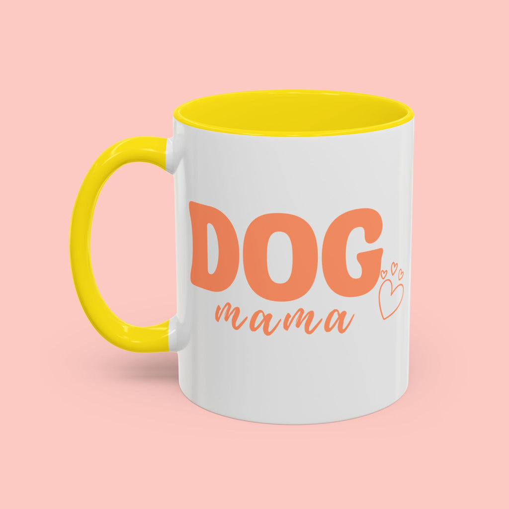 Dog Mama Coffee Mug — Cute Heart Accent Ceramic Mug (11/15 oz)