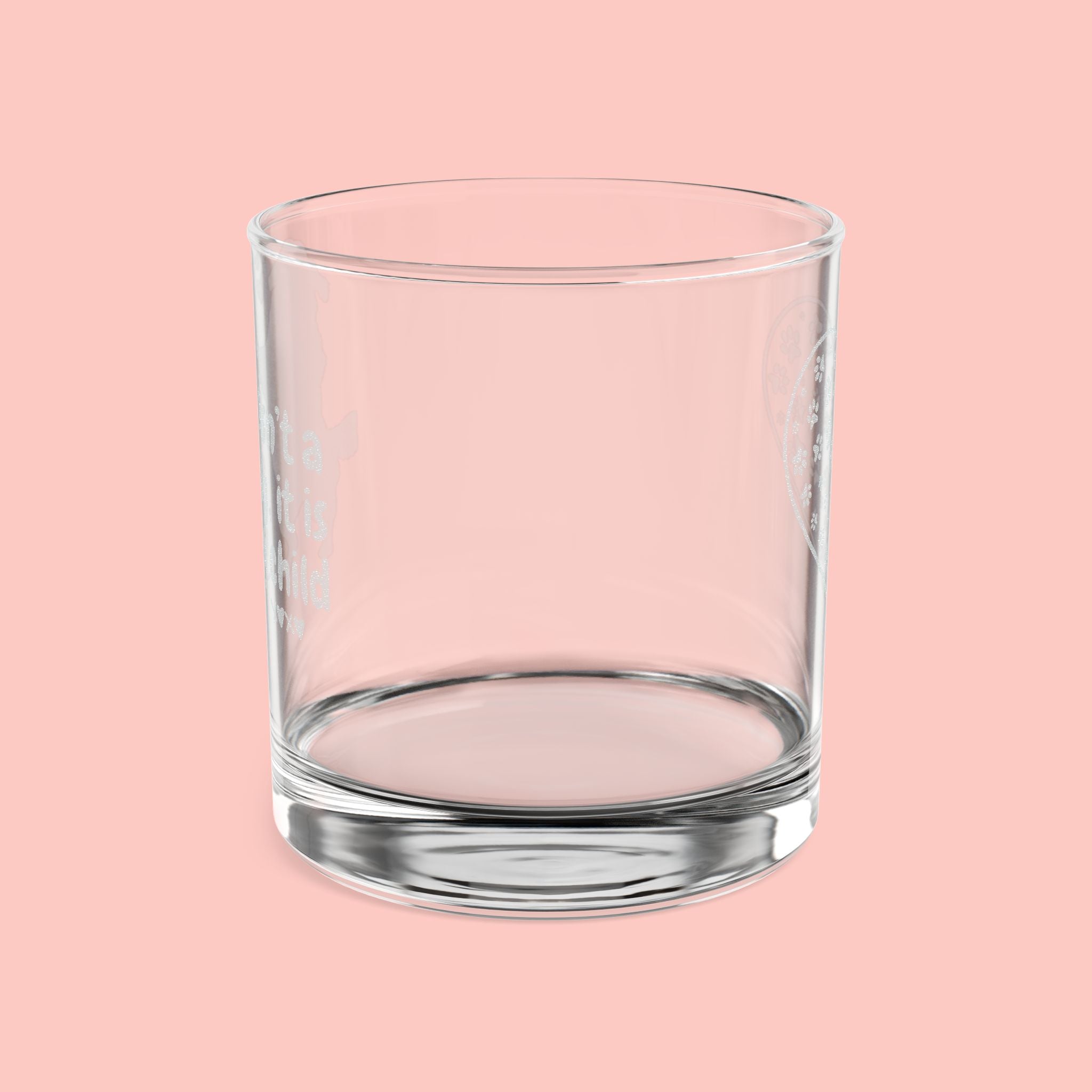 Engraved 10.5oz Whiskey Glass — Personalized Dog Lover Rocks Glass