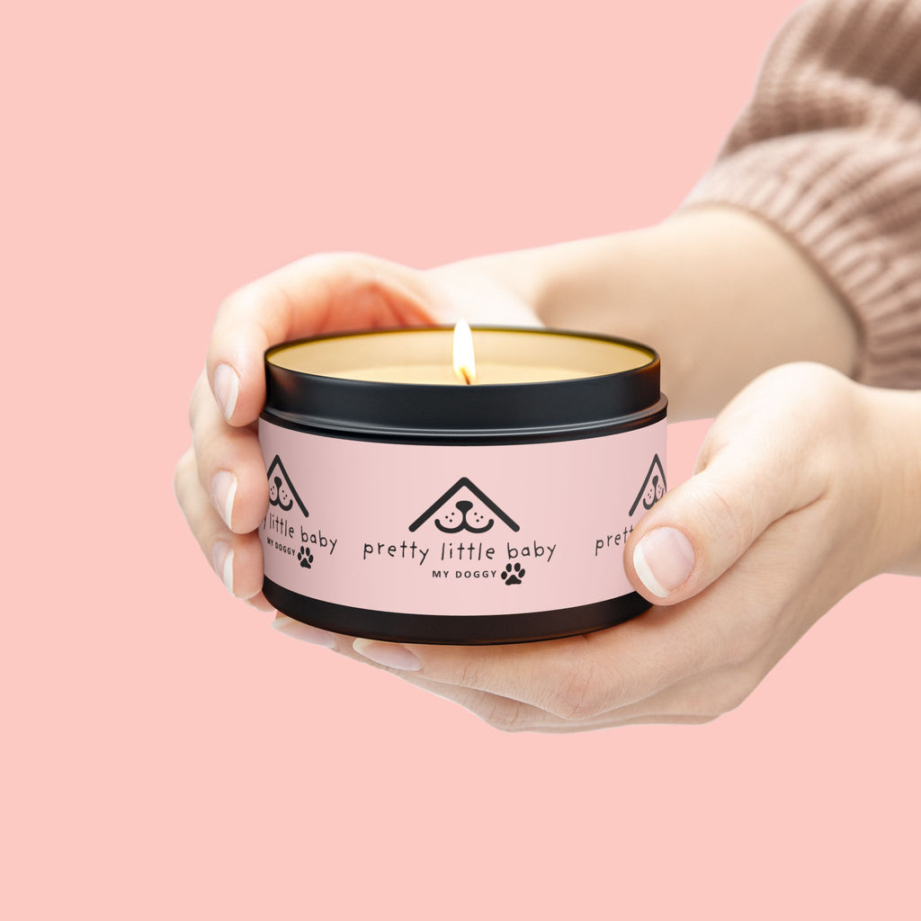 Tin Candle — "Pretty Little Baby" Scented Tin Candle (Pet-Themed Gift)