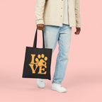 Love Paw Tote Bag — Cute Pet Lover Canvas Tote (LOVE with Paw Print)