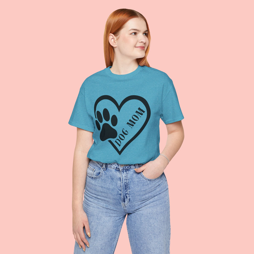 Dog Mom Heart Paw T-Shirt
