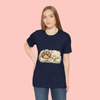 Dog Paw Floral T-Shirt — Cute Paw Print, Bone & Daisies Tee