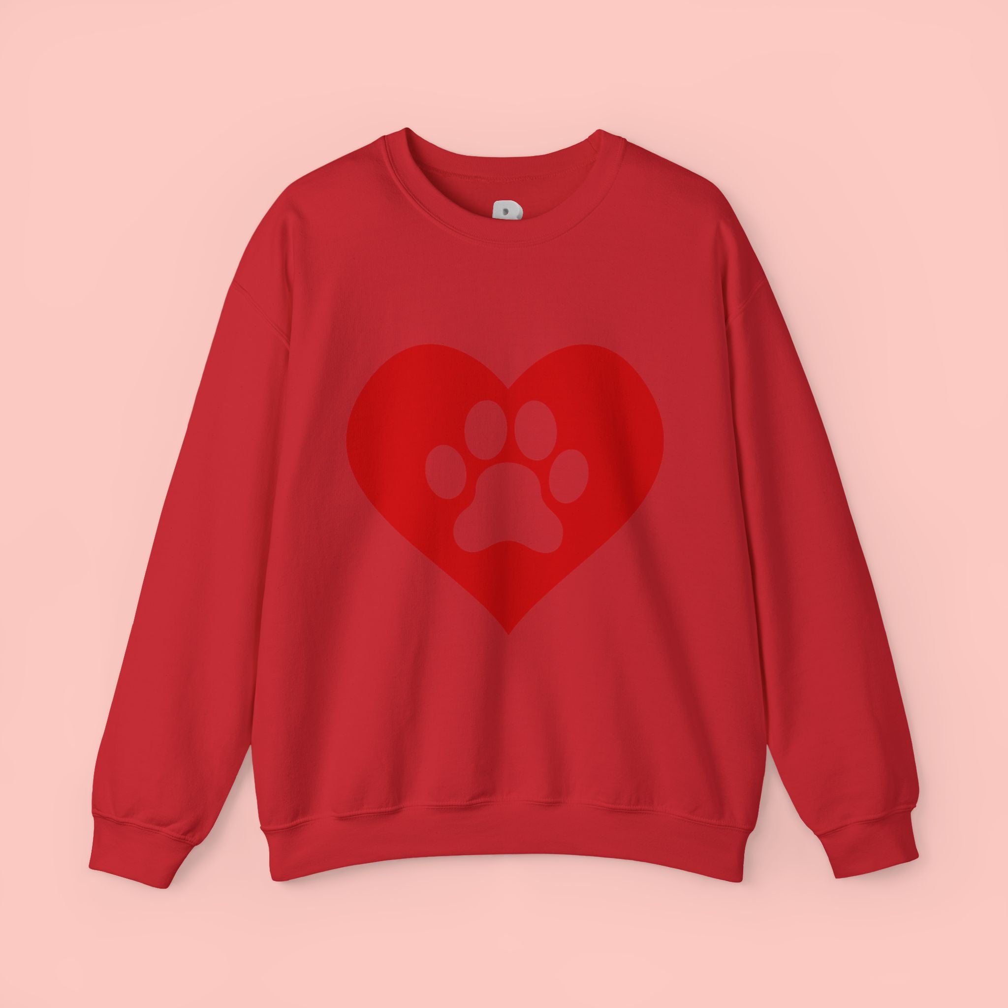 Heart Paw Crewneck Sweatshirt — Cute Pet Lover Pullover
