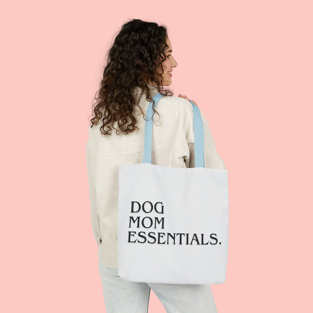 Dog Mom Essentials Canvas Tote — Funny Dog Mom Gift Tote Bag