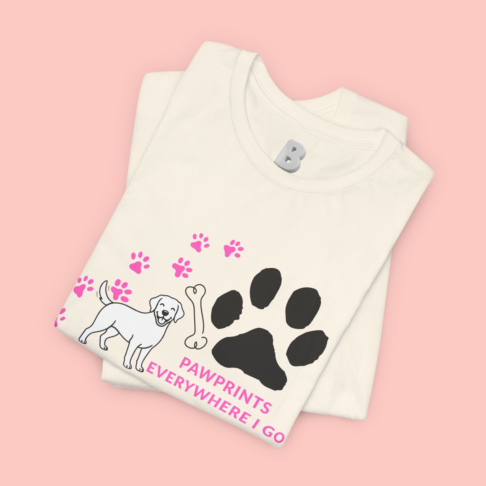 Dog Pawprint T-Shirt — "Pawprints Everywhere I Go" Cute Pet Lover Tee