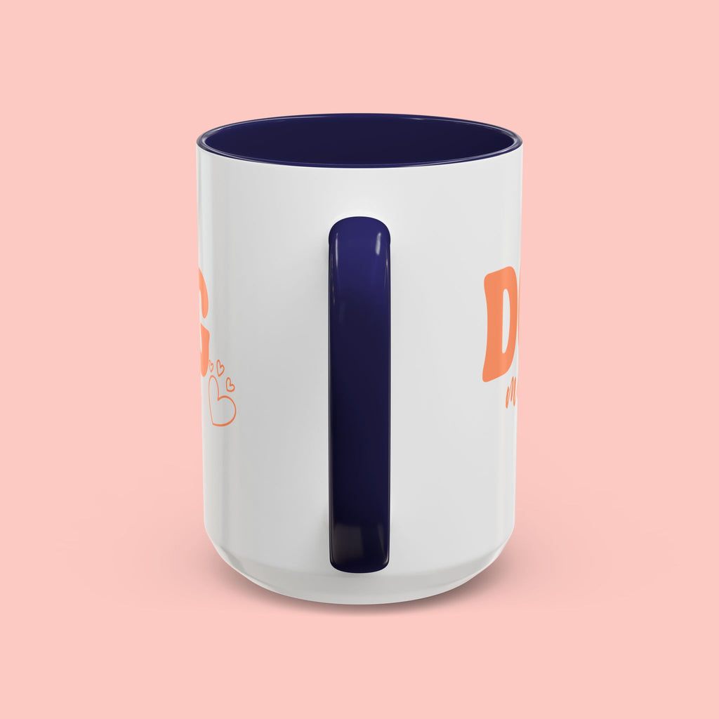 Dog Mama Coffee Mug — Cute Heart Accent Ceramic Mug (11/15 oz)