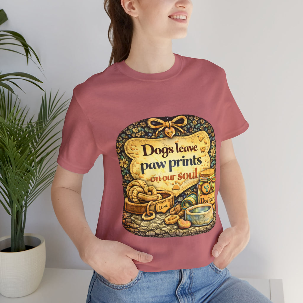 Dogs Leave Paw Prints Tee – Vintage Pet Lover T‑Shirt