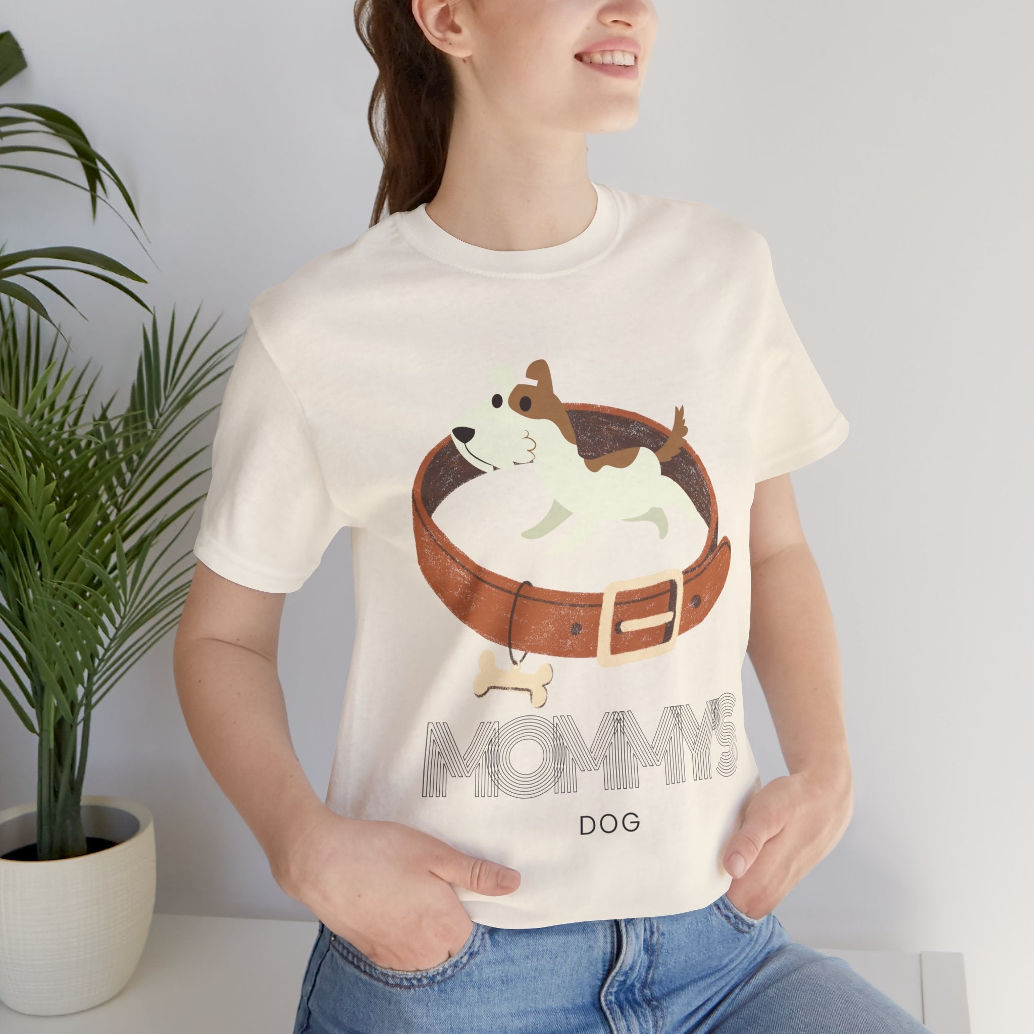 Mommy's Dog T-Shirt – Cute Puppy & Collar Graphic Tee for Dog Moms