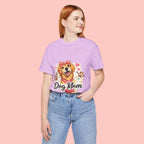 Dog Mom T-Shirt – Cute Golden Retriever Design with Hearts & Paw Prints