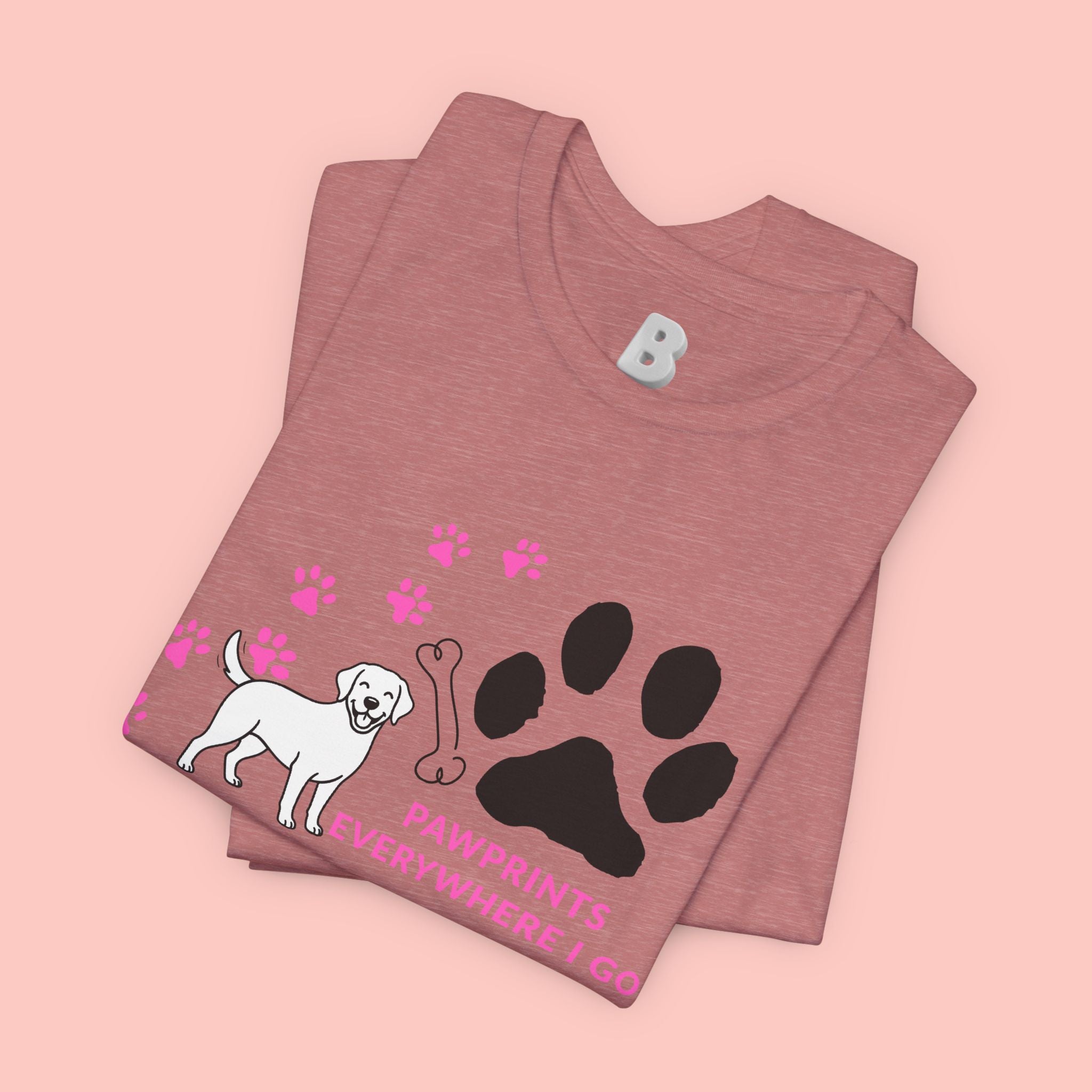 Dog Pawprint T-Shirt — "Pawprints Everywhere I Go" Cute Pet Lover Tee
