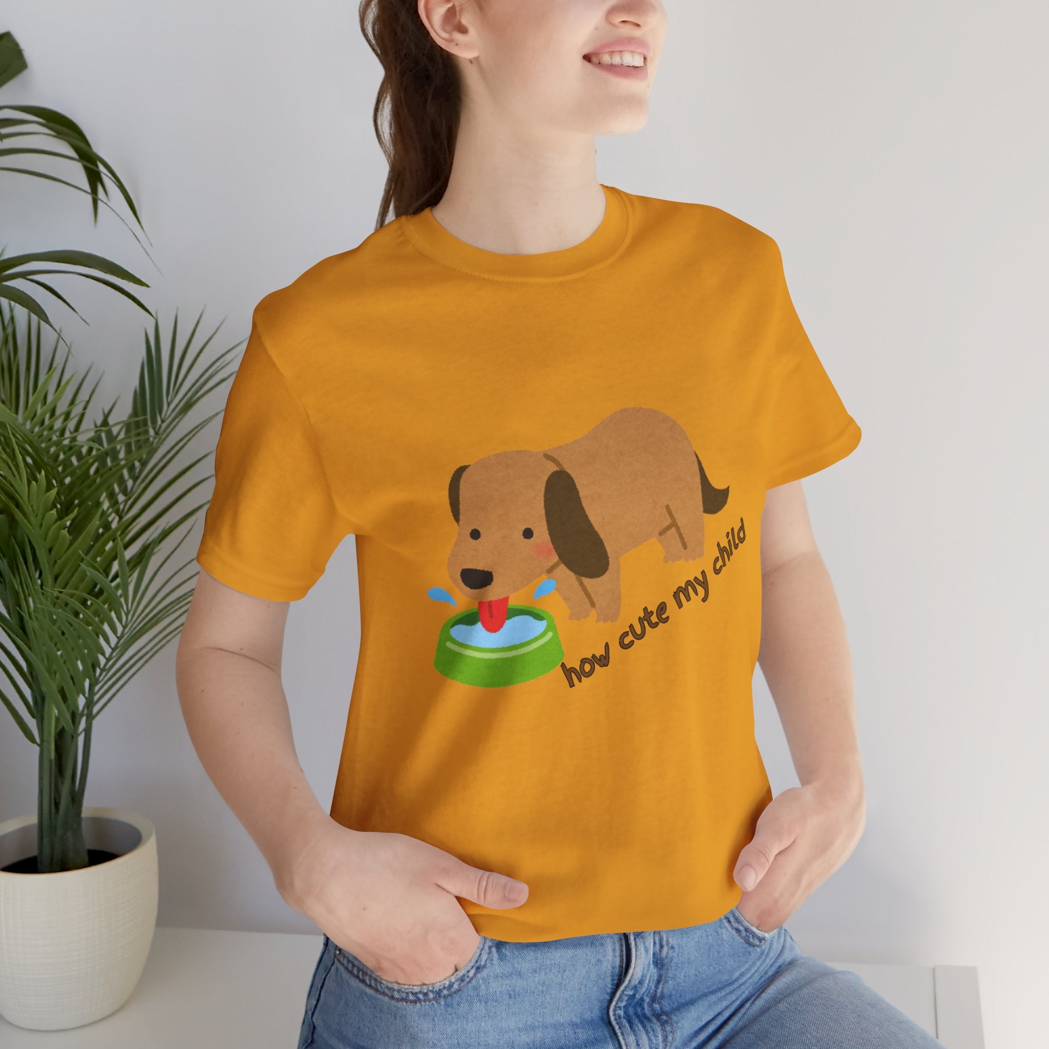 Dog T-Shirt — Cute Dachshund "how cute my child" Graphic Tee