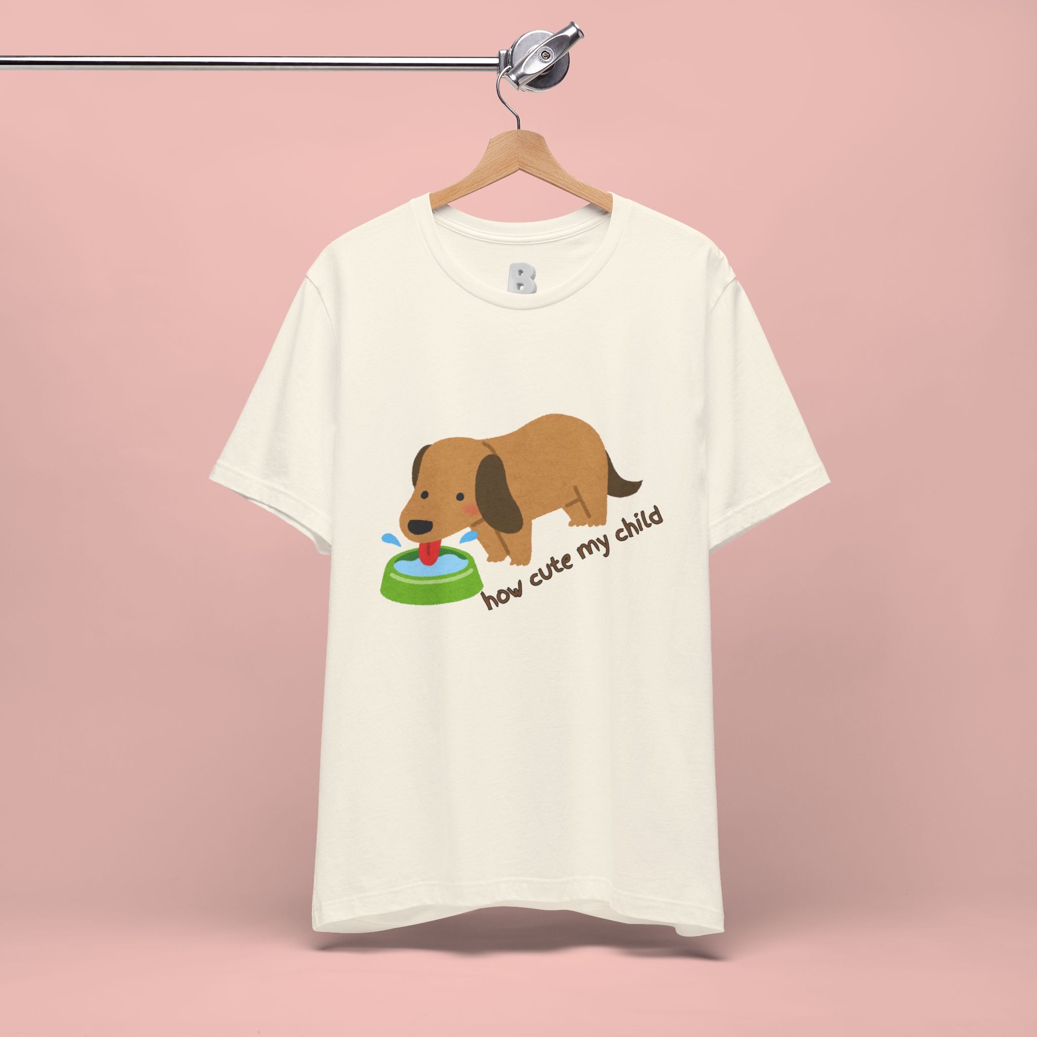 Dog T-Shirt — Cute Dachshund "how cute my child" Graphic Tee