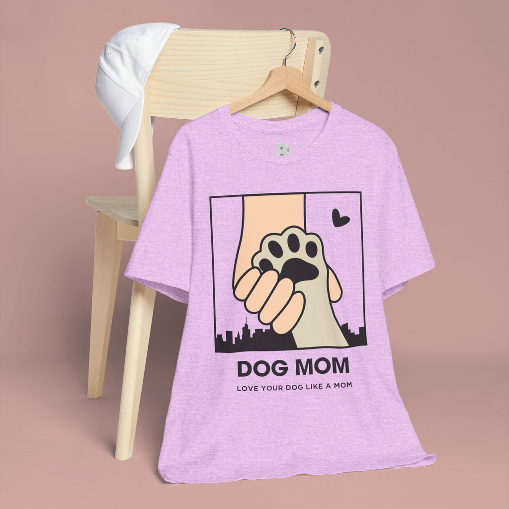 Dog Mom T-Shirt — "Love Your Dog Like a Mom" Paw Print Graphic