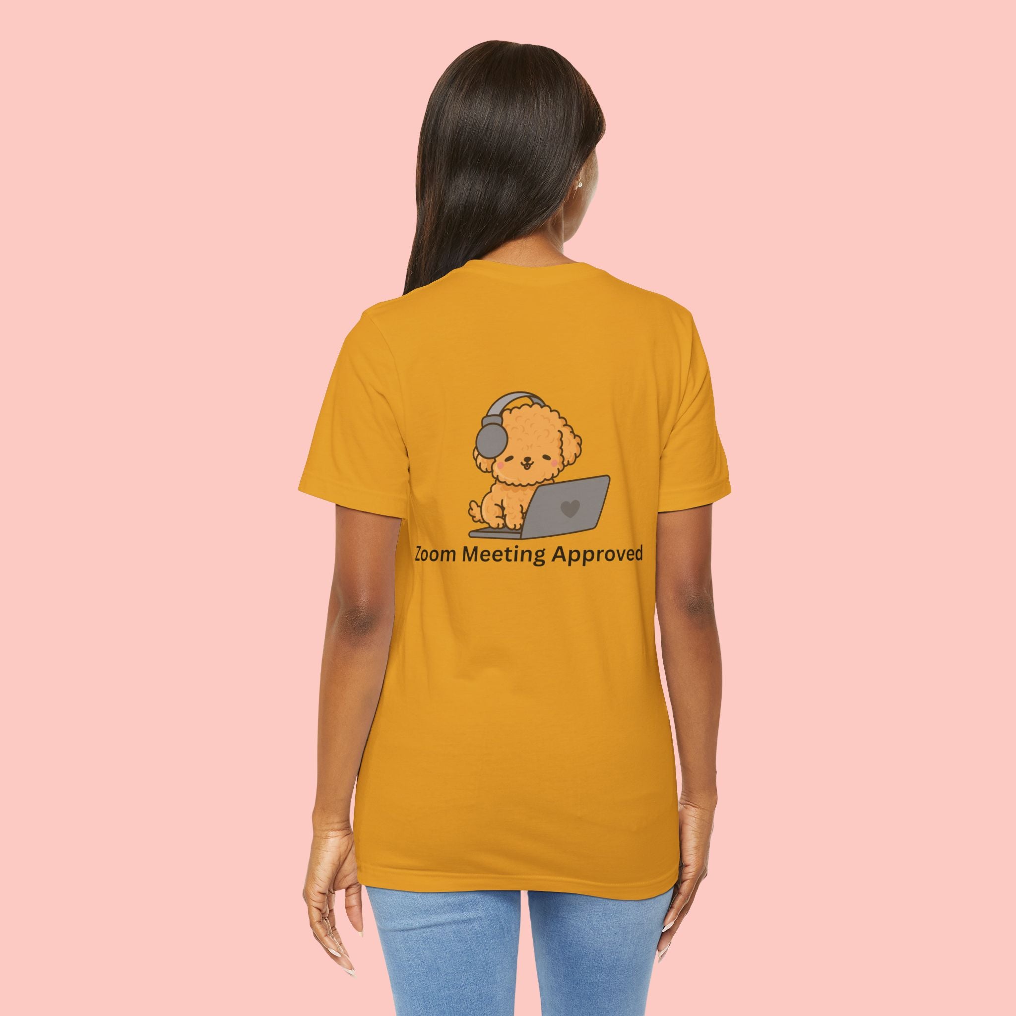 Cute Dog 'Zoom Meeting Approved' Tee - Remote Work Humor T-Shirt
