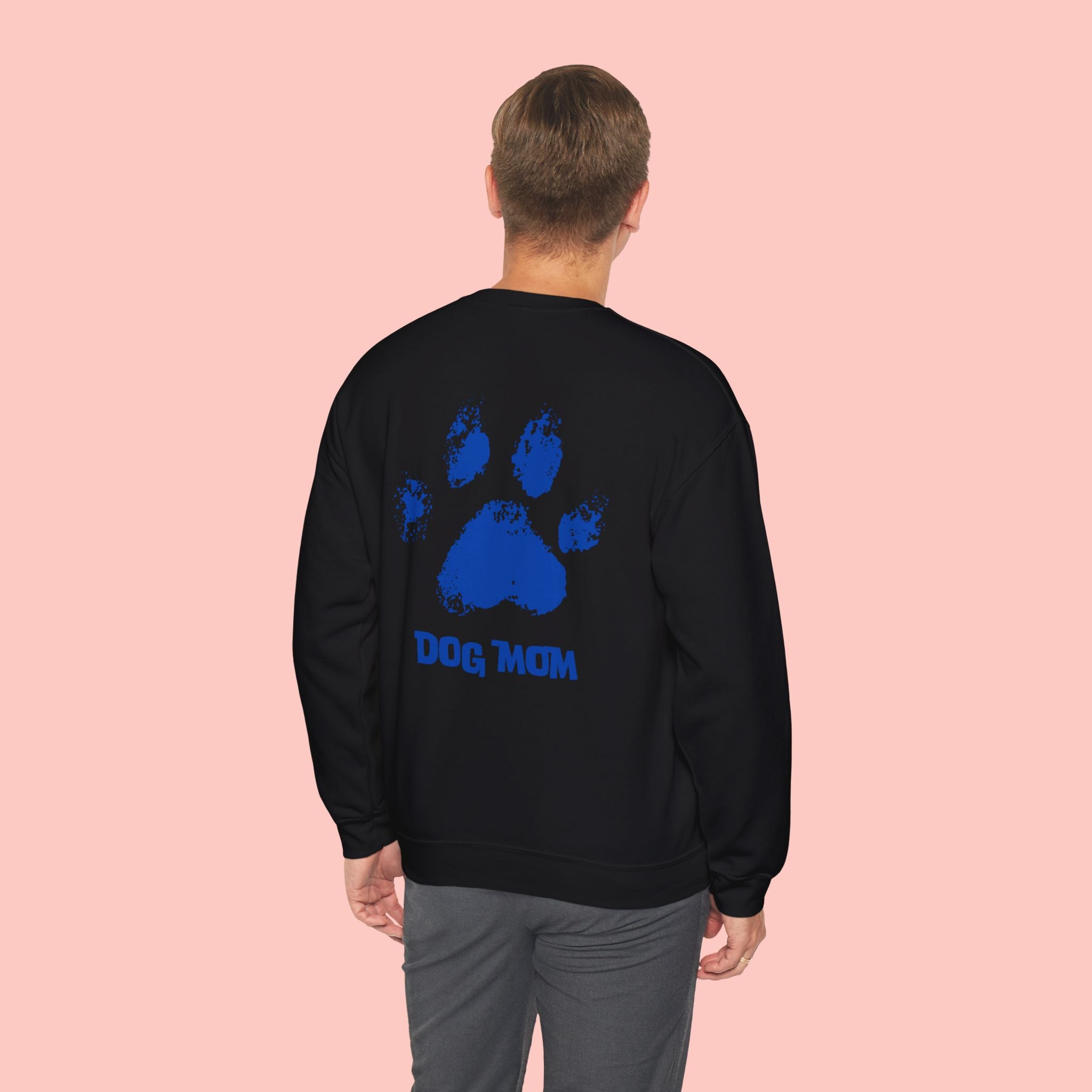 Dog Mom Crewneck Sweatshirt — Paw Print Graphic