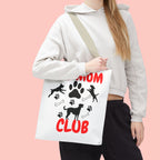 Dog Mom Club Tote Bag – Cute Paw Print Canvas Tote for Dog Lovers
