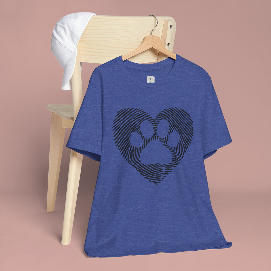 Fingerprint Heart Paw T-Shirt — Dog Paw Love Tee