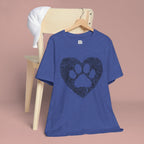 Fingerprint Heart Paw T-Shirt — Dog Paw Love Tee