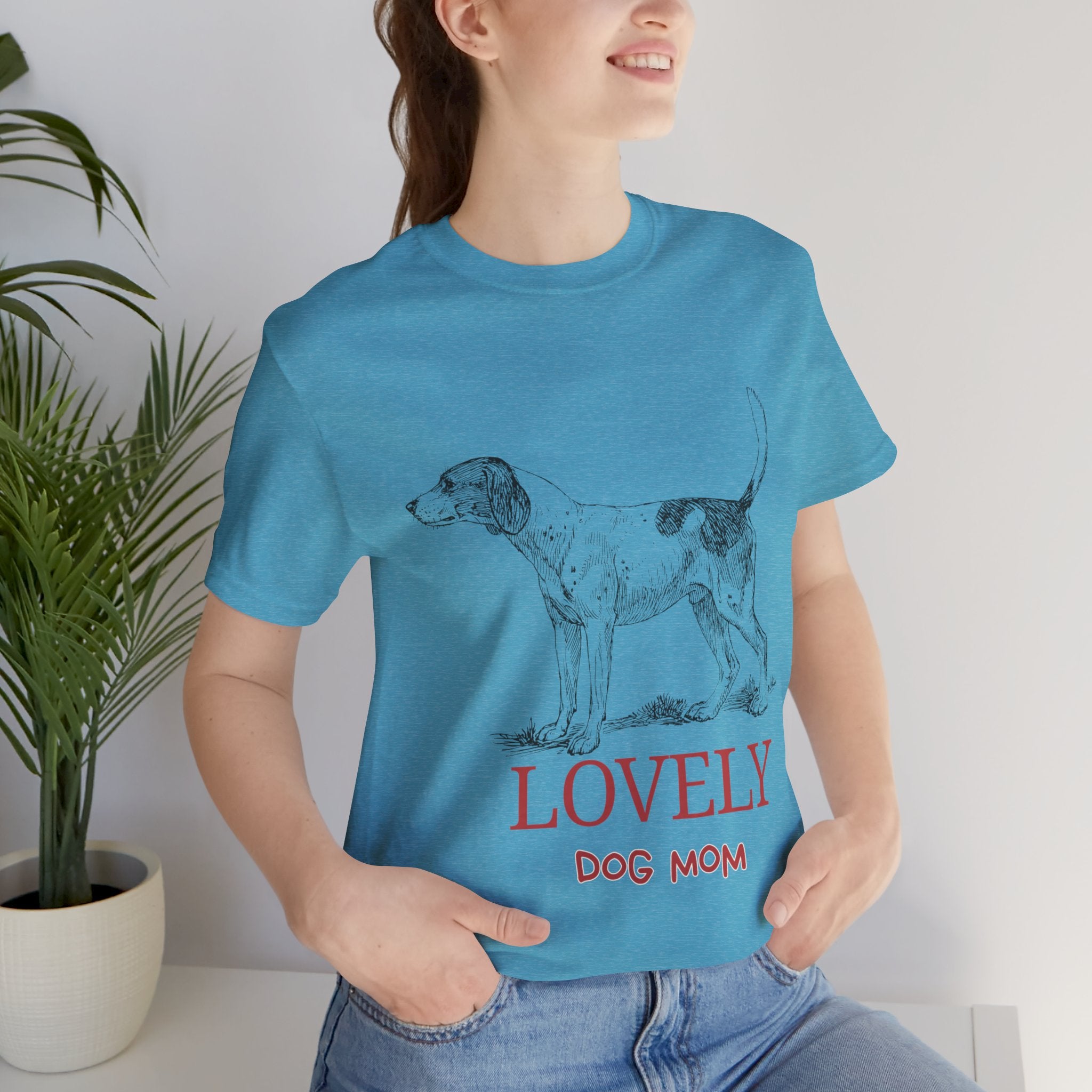Lovely Dog Mom T-Shirt — Vintage Sketch Dog Graphic Tee