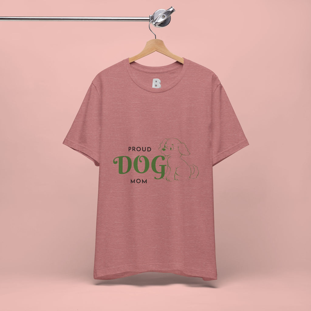 Proud Dog Mom T-Shirt – Cute Paw Print & Puppy Graphic Tee