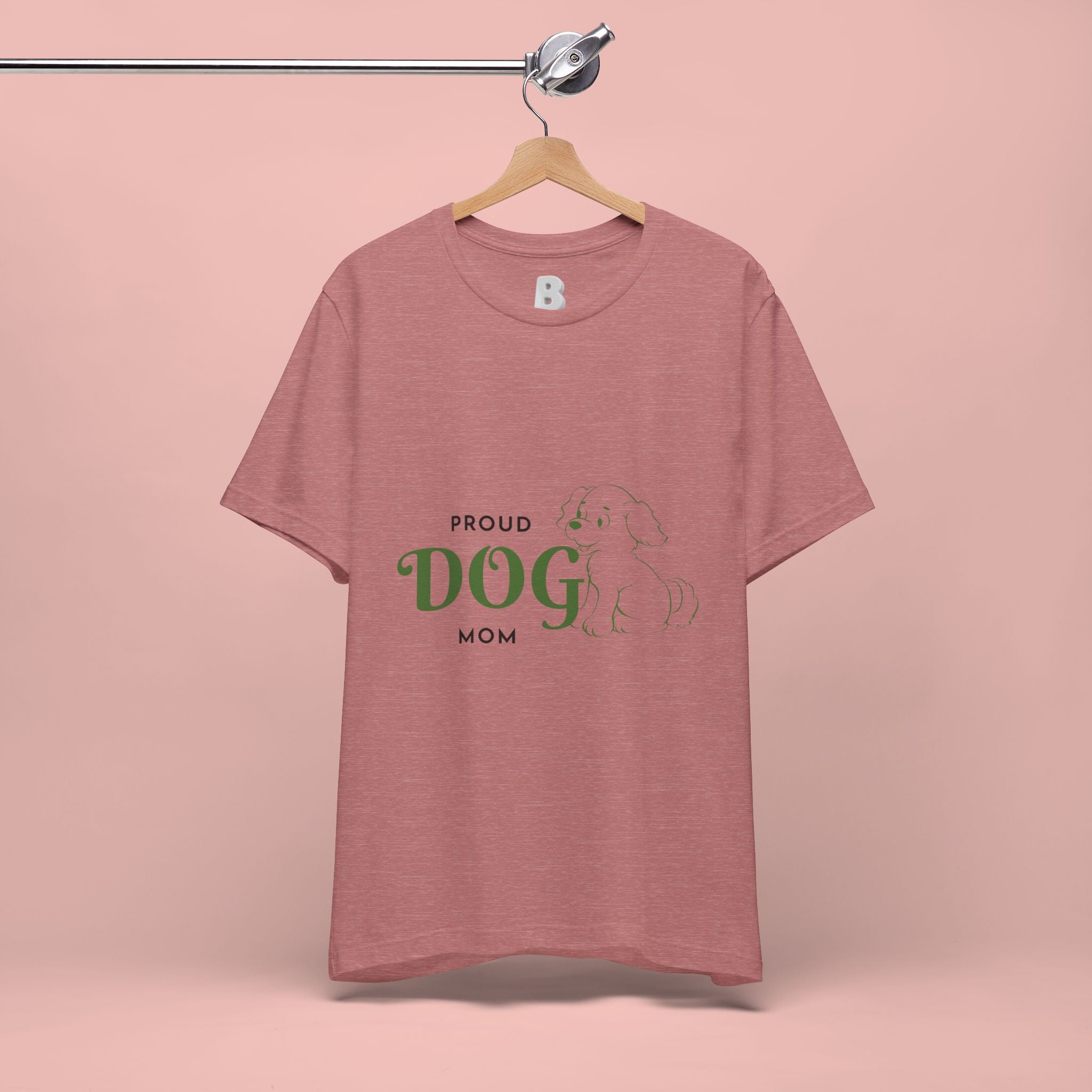 Proud Dog Mom T-Shirt – Cute Paw Print & Puppy Graphic Tee